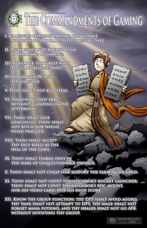 The Commandments of Gaming