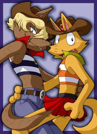 Zorori_and_Gaon_having_fun.jpg